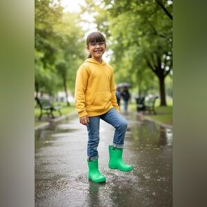 CROCS Bright Green Kids Snow Boots